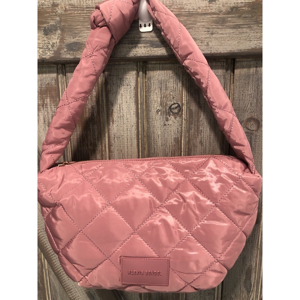 Alexis Bendel Puffy pink Rose Quilted Shoulder Purse New 12 X 9